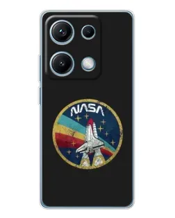 Чехол для Xiaomi Redmi Note 14S с картинкой «NASA — эмблема миссии»