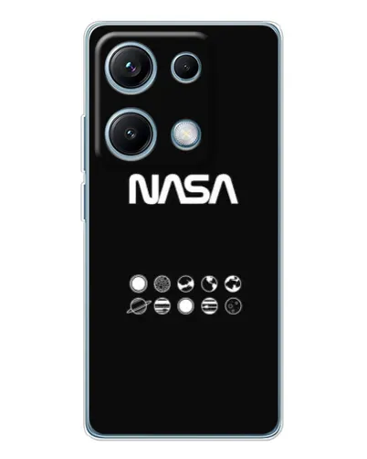 Чехол для Xiaomi Redmi Note 14S с картинкой «NASA — технический принт»