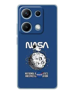 Чехол для Xiaomi Redmi Note 14S с картинкой «NASA — лунная миссия»