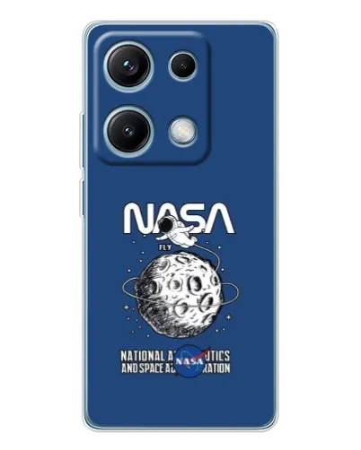 Чехол для Xiaomi Redmi Note 14S с картинкой «NASA — лунная миссия»