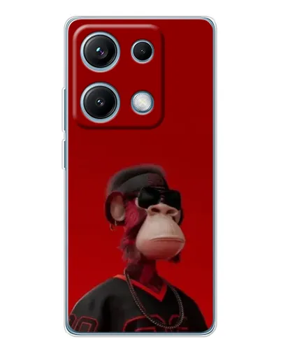 Чехол для Xiaomi Redmi Note 14S с картинкой «Bored Ape в красном» Чехол для Xiaomi Redmi Note 14S с картинкой «Bored Ape в красном»