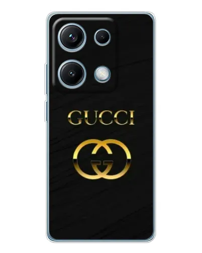 Чехол для Xiaomi Redmi Note 14S с картинкой «Золотой логотип Gucci»