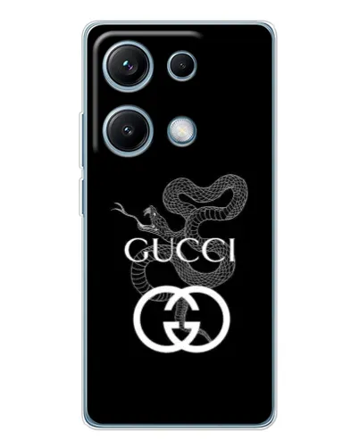 Чехол для Xiaomi Redmi Note 14S с картинкой «Gucci — серебряная змея»