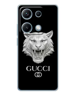 Чохол для Xiaomi Redmi Note 14S з картинкою «Gucci — срібний лев»