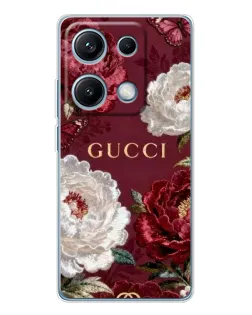 Чохол для Xiaomi Redmi Note 14S з картинкою «Gucci — бордові троянди»