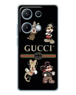 Чохол для Xiaomi Redmi Note 14S з картинкою «Gucci — герої Disney та монограма»