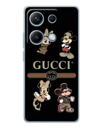Чохол для Xiaomi Redmi Note 14S з картинкою «Gucci — герої Disney та монограма» Чохол для Xiaomi Redmi Note 14S з картинкою «Gucci — герої Disney та монограма»