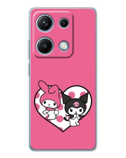 Чехол для Xiaomi Redmi Note 14S с картинкой «Kuromi и My Melody» Чехол для Xiaomi Redmi Note 14S с картинкой «Kuromi и My Melody»