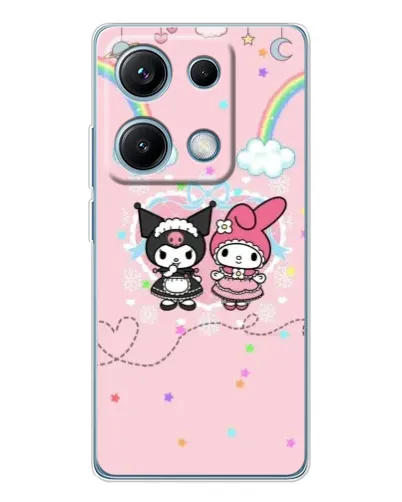 Чехол для Xiaomi Redmi Note 14S с картинкой «My Melody и Kuromi» Чехол для Xiaomi Redmi Note 14S с картинкой «My Melody и Kuromi»