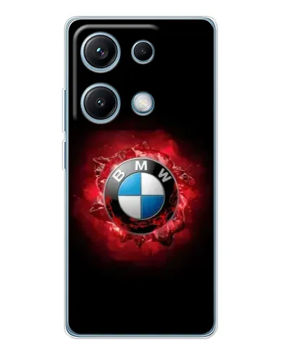 Чехол для Xiaomi Redmi Note 14S с картинкой «Логотип BMW — вспышка»