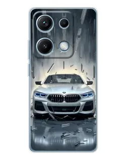 Чехол для Xiaomi Redmi Note 14S с картинкой «BMW в свете фар»