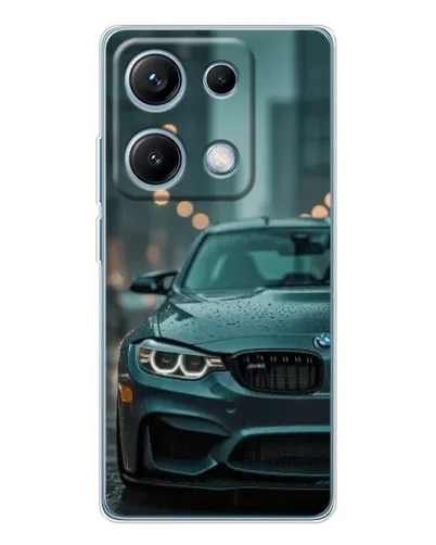 Чехол для Xiaomi Redmi Note 14S с картинкой «BMW в огнях города»