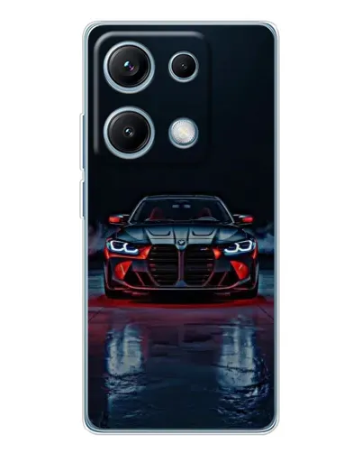 Чехол для Xiaomi Redmi Note 14S с картинкой «BMW на мокрой дороге»
