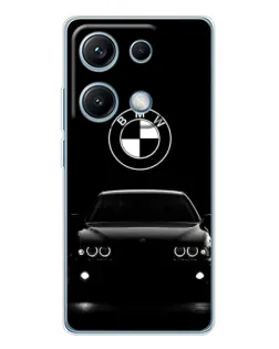 Чехол для Xiaomi Redmi Note 14S с картинкой «BMW — взгляд из темноты»