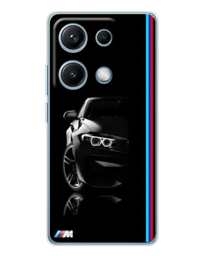 Чехол для Xiaomi Redmi Note 14S с картинкой «Силуэт BMW в темноте»
