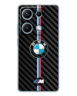 Чехол для Xiaomi Redmi Note 14S с картинкой «Эмблема BMW и карбон»