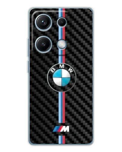 Чехол для Xiaomi Redmi Note 14S с картинкой «Эмблема BMW и карбон»