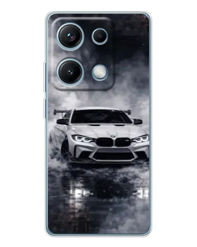 Чехол для Xiaomi Redmi Note 14S с картинкой «BMW сквозь туман»