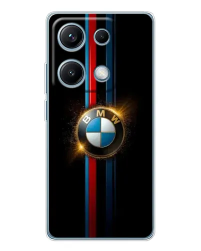 Чехол для Xiaomi Redmi Note 14S с картинкой «BMW M-Power неон»