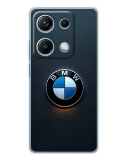 Чехол для Xiaomi Redmi Note 14S с картинкой «Логотип BMW — минимализм»