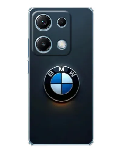 Чехол для Xiaomi Redmi Note 14S с картинкой «Логотип BMW — минимализм»