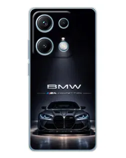 Чохол для Xiaomi Redmi Note 14S з картинкою «BMW крізь нічне місто»