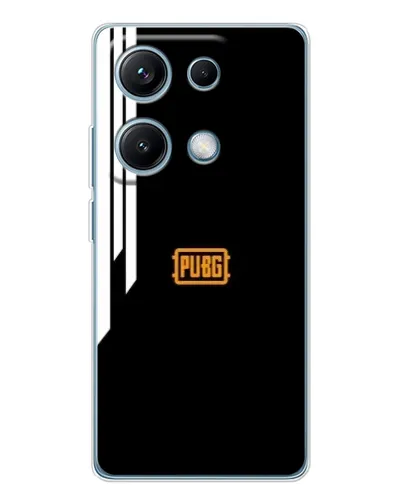 Чехол для Xiaomi Redmi Note 14S с картинкой «PUBG — вертикальные линии»