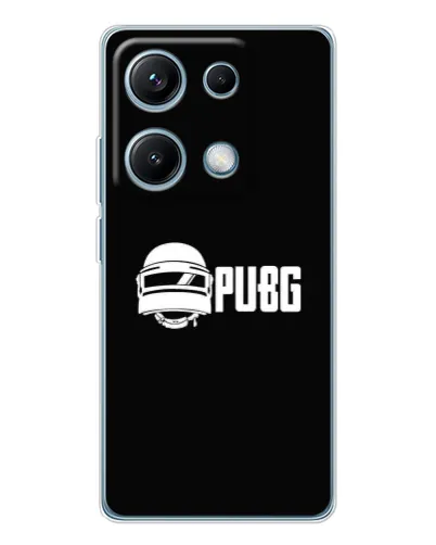 Чехол для Xiaomi Redmi Note 14S с картинкой «PUBG — классический лого»