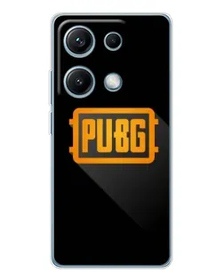 Чехол для Xiaomi Redmi Note 14S с картинкой «PUBG — рамка лого»