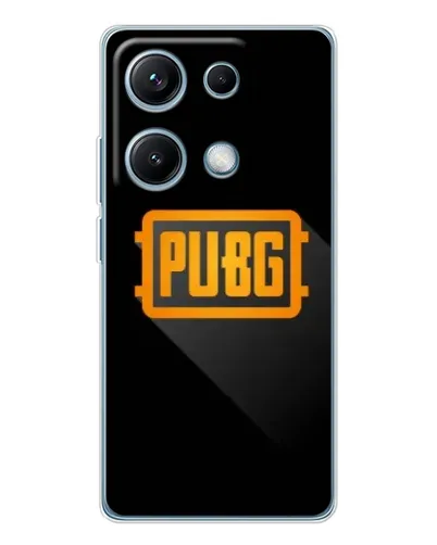Чехол для Xiaomi Redmi Note 14S с картинкой «PUBG — рамка лого»