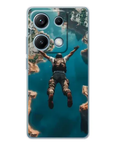 Чехол для Xiaomi Redmi Note 14S с картинкой «PUBG — свободное падение»