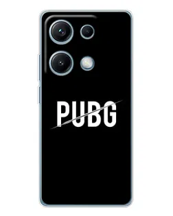 Чехол для Xiaomi Redmi Note 14S с картинкой «PUBG — белый логотип»