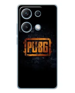 Чехол для Xiaomi Redmi Note 14S с картинкой «PUBG — золотой логотип»