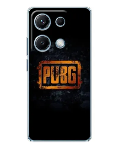 Чехол для Xiaomi Redmi Note 14S с картинкой «PUBG — золотой логотип»