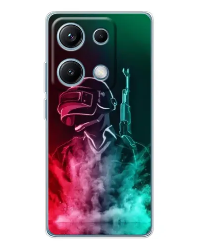 Чехол для Xiaomi Redmi Note 14S с картинкой «PUBG — огненный воин»