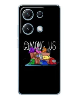 Чехол для Xiaomi Redmi Note 14S с картинкой «Логотип Among Us»