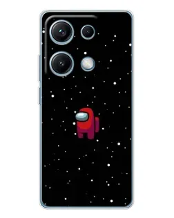 Чехол для Xiaomi Redmi Note 14S с картинкой «Красный Among Us»