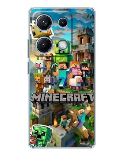 Чехол для Xiaomi Redmi Note 14S с картинкой «Замок Minecraft»