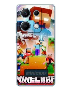 Чохол для Xiaomi Redmi Note 14S з картинкою «Minecraft герої гри» Чохол для Xiaomi Redmi Note 14S з картинкою «Minecraft герої гри»