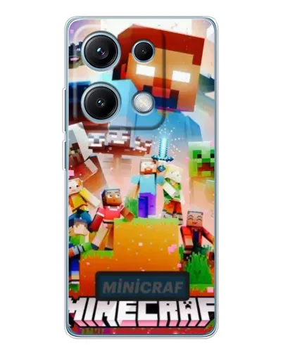 Чехол для Xiaomi Redmi Note 14S с картинкой «Minecraft герои игры»