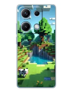 Чехол для Xiaomi Redmi Note 14S с картинкой «Minecraft летний день»