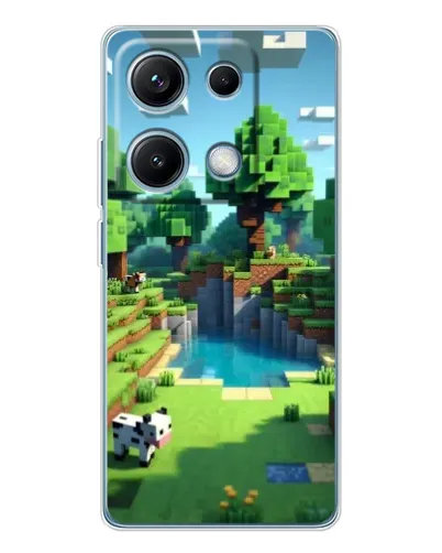 Чехол для Xiaomi Redmi Note 14S с картинкой «Minecraft летний день»