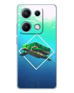 Чохол для Xiaomi Redmi Note 14S з картинкою «Черепаха Minecraft»