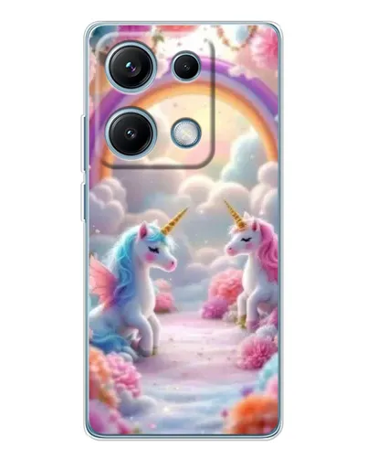 Чехол для Xiaomi Redmi Note 14S с картинкой «Радуга и единороги» Чехол для Xiaomi Redmi Note 14S с картинкой «Радуга и единороги»
