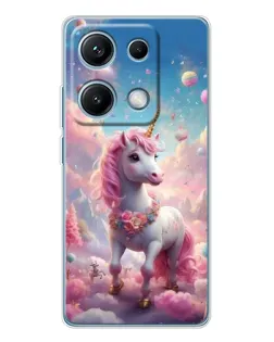 Чехол для Xiaomi Redmi Note 14S с картинкой «Единорог среди облаков»
