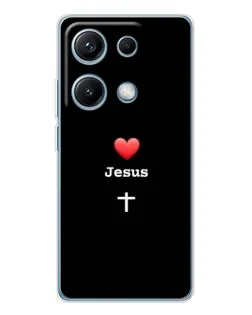 Чехол для Xiaomi Redmi Note 14S с картинкой «Сердце - Jesus» Чехол для Xiaomi Redmi Note 14S с картинкой «Сердце - Jesus»