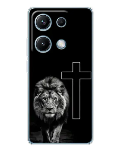 Чехол для Xiaomi Redmi Note 14S с картинкой «Лев и Крест» Чехол для Xiaomi Redmi Note 14S с картинкой «Лев и Крест»