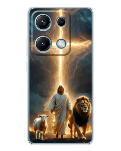Чехол для Xiaomi Redmi Note 14S с картинкой «Лев Иуды и Свет» Чехол для Xiaomi Redmi Note 14S с картинкой «Лев Иуды и Свет»