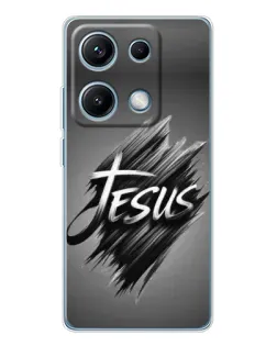 Чехол для Xiaomi Redmi Note 14S с картинкой «Надпись Jesus Graffiti»