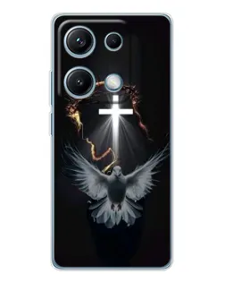 Чехол для Xiaomi Redmi Note 14S с картинкой «Голубь и Свет»